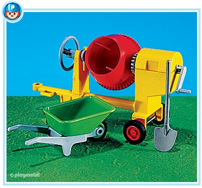4138 3833 4066 PLAYMOBIL Wheelbarrow Brouette jaune de chantier 