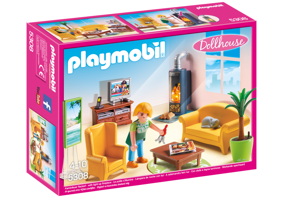Playmobil 5308 - Wohnzimmer mit Kaminofen - Box