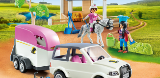 Playmobil - 5667v2 - Stall mit Pferdetransporter