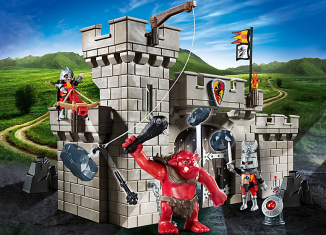 Playmobil - 5670-gre - Puerta de Castillo con troll rojo