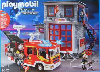 Playmobil - 9052-ger - Estación y camión de bomberos