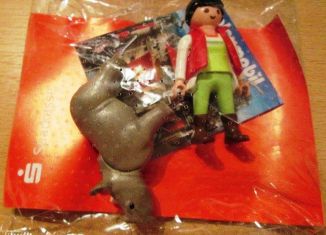 Playmobil - 30796453v1-ger - Zookeeper (female) with baby rhinoceros