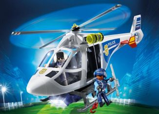 Playmobil - 6921 - Polizei-Helikopter mit LED-Suchscheinwerfer