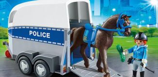 Playmobil - 6922 - policia con remolque caballo