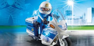 Playmobil - 6923 - Polizei Motorradstrteife mit LED-Blinklicht
