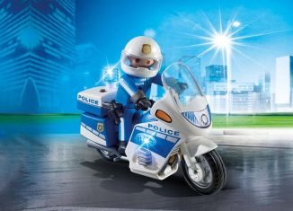 Playmobil - 6923 - Polizei Motorradstrteife mit LED-Blinklicht