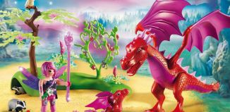 Playmobil - 9134 - Hada y mamá dragón con cría