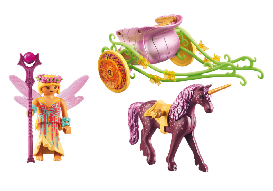 Playmobil 9136 - Flower fairy with unicorn carriage - Back