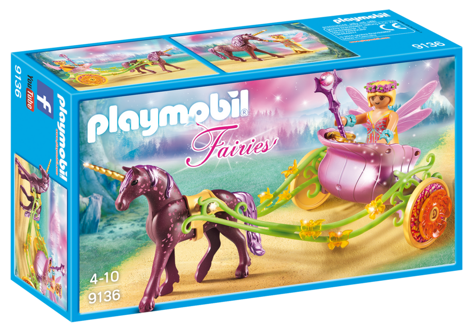 Playmobil 9136 - Flower fairy with unicorn carriage - Box