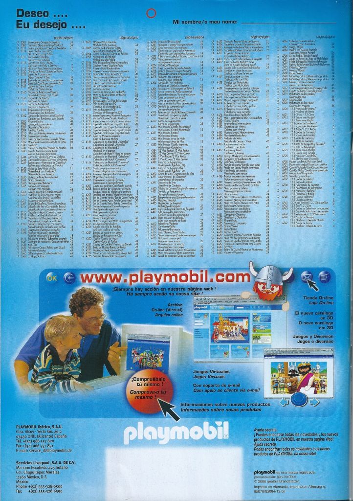 Playmobil 85078/85084/12.06-esp -  Catálogo 2007 + Catálogo DS - Box