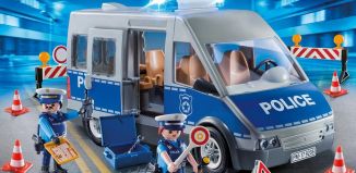 Playmobil - 9236 - Forgón de Policía con Control de Tráfico