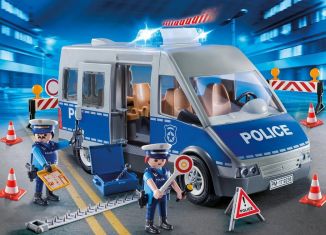 Playmobil - 9236 - Polizeibus mit Straßensperre