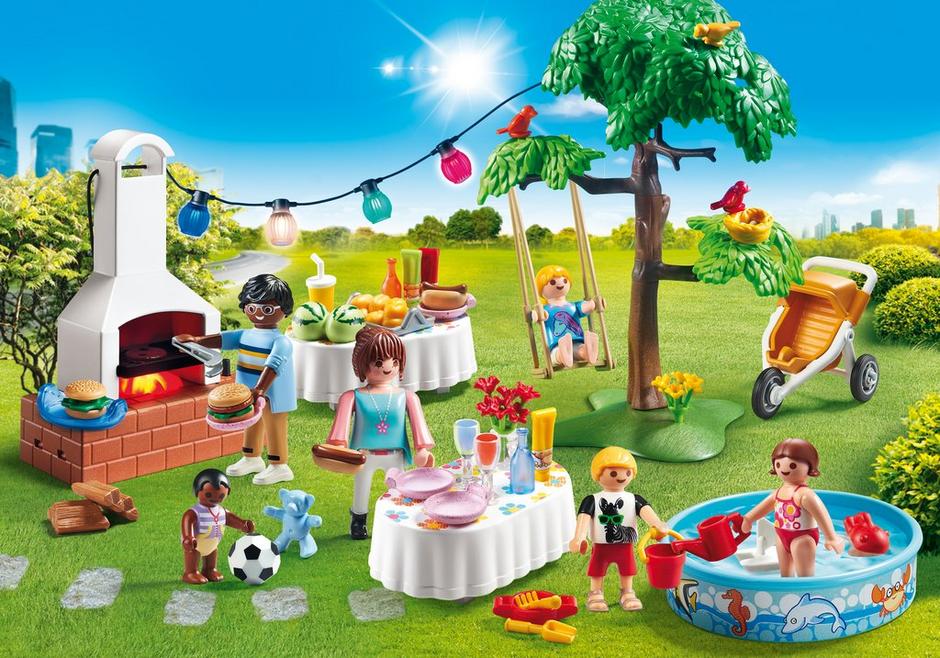 Details about   Playmobil 9272 Housewarming Neighborhood Party Yard Swing Baby BBQ Garden Pool