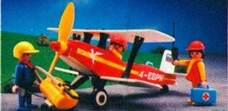 Playmobil - 13246-aur - Red biplane