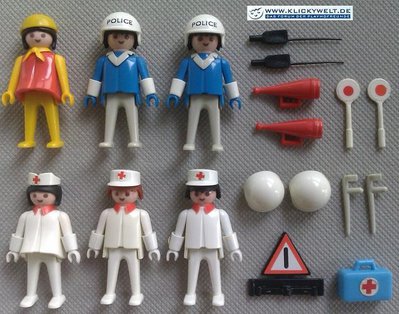 Playmobil 3157s1 - Ambulance with Police and Rescue Workers - Back