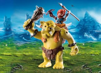 Playmobil - 9343 - Giant Troll with Dwarf Fighter