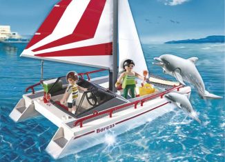 Playmobil - 5130 - Catamaran Sailboat with Dolphins