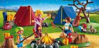 Playmobil - 9153-usa - Camping-Platz mit Lagerfeuer
