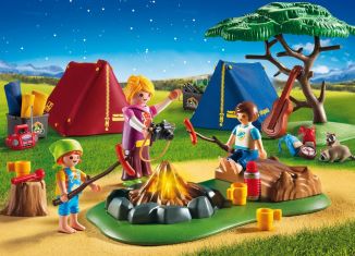 Playmobil - 9153-usa - Camp Site with Fire