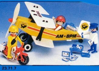 Playmobil - 23.71.7-trol - Biplan Poste aérienne