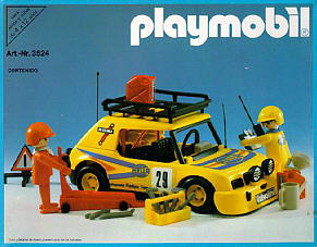 Playmobil - 3524-ant - Yellow Rally car - Detail Playmobil - 3524-ant - Yellow Rally car