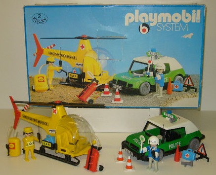Playmobil 3158s1v1 - Helipcoter service + Police car - Back