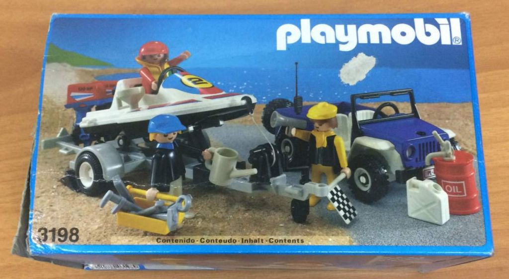 Playmobil 3198 - Blue Jeep & speedboat - Box