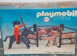 Playmobil - 3753v1-ant - Cowboy mit Rindern - Detail Playmobil - 3753v1-ant - Cowboy mit Rindern