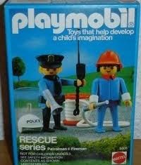 Playmobil - 9805-mat - Polizist + Feuerwehrmann