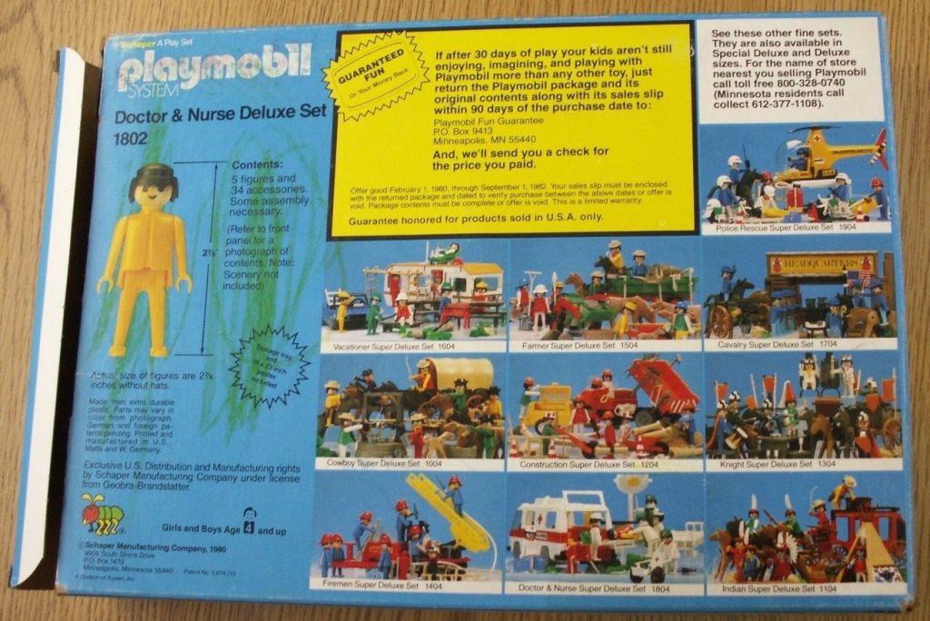Playmobil 1802-sch - Doctor & Nurse Deluxe Set - Box