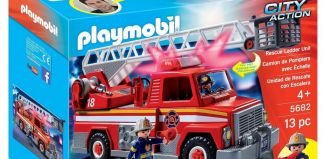 Playmobil - 5682v2-usa - Feuerwehr-Leiterwagen