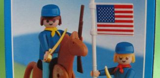 Playmobil - 2014-lyr - Cavalier & soldat US avec drapeau