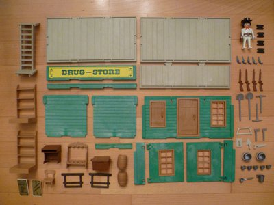 b3321 western-green hinge right drugstore 3424 Playmobil 