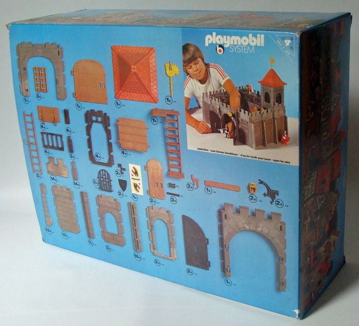 Playmobil Vintage – Remparts De Ville/château 3446 V1, Avec 4 Klicky, Complet