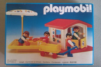 PLAYMOBIL VINTAGE 3497 PLAYGROUND PLAYHOUSE SANDBOX POLE CHILDREN-EXCEL-CHOICE 