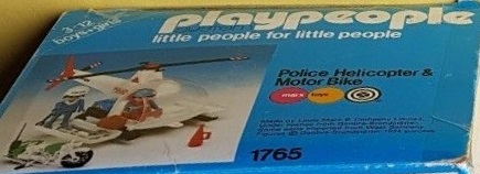 Playmobil 1765v2-pla - Police Helicopter and Motorbike - Box