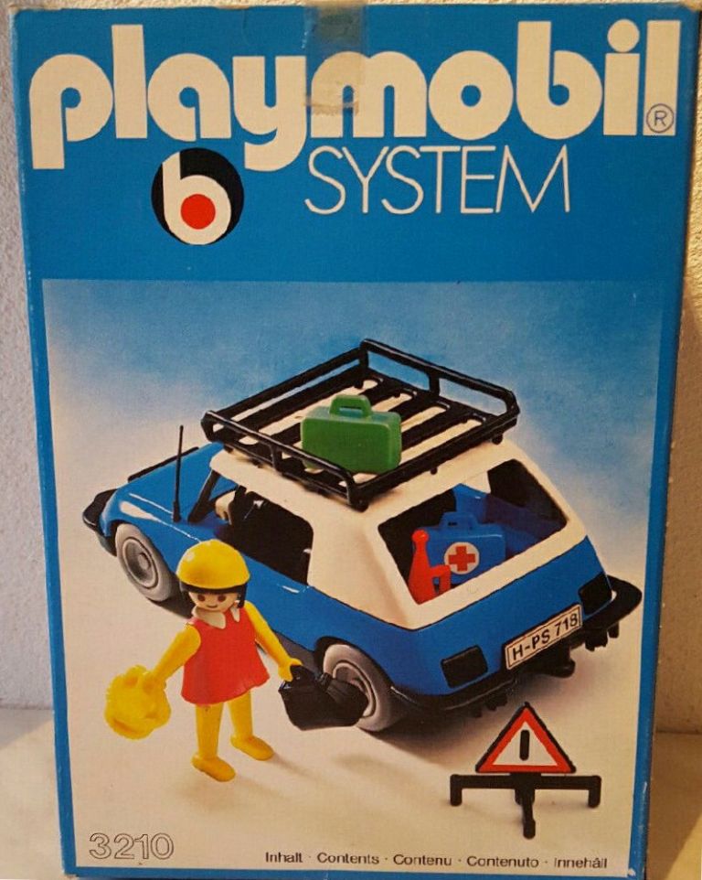 Playmobil femme bleue et blanche vintage