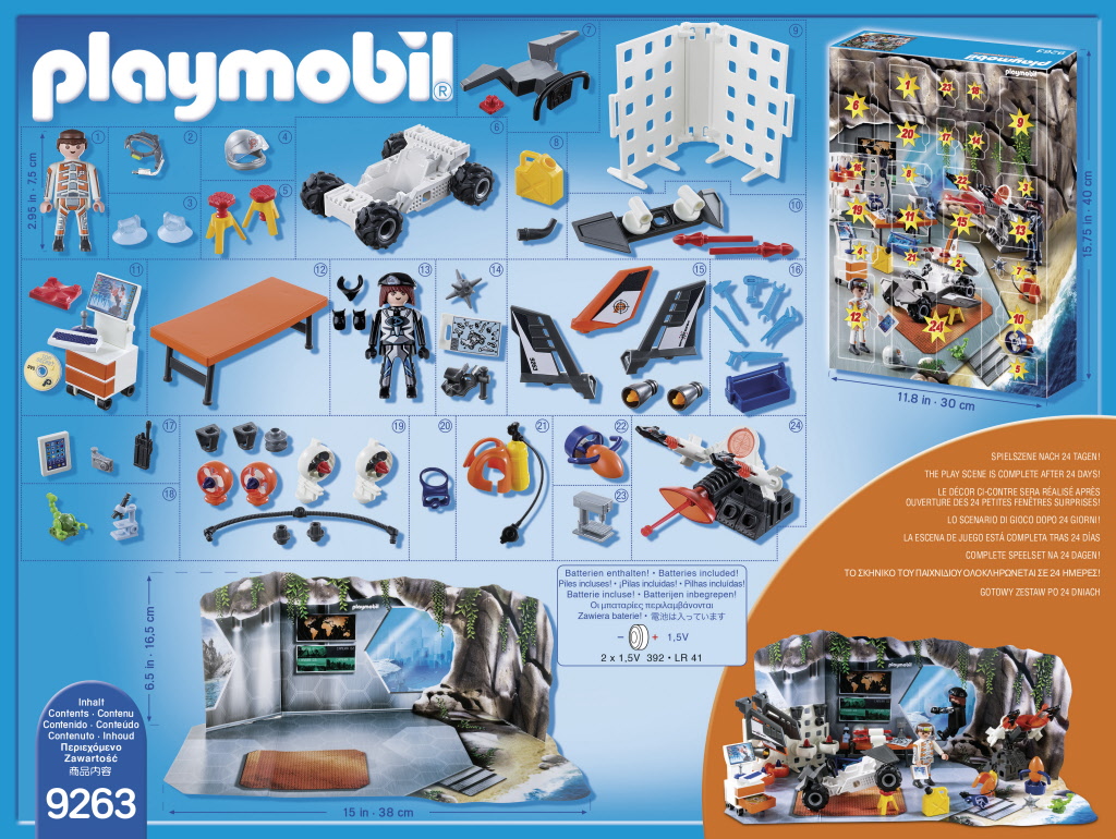 Playmobil 9263 - Advent Calendar "Spy Team Workshop" - Back