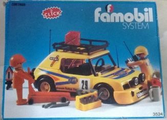 Playmobil - 3524-fam - Yellow Rally Car