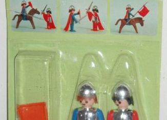 Playmobil - 1712v2-pla - blauer & roter Ritter - Detail Playmobil - 1712v2-pla - blauer & roter Ritter