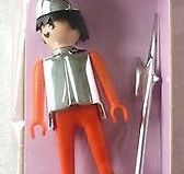 Playmobil - 1714v2-pla - roter Ritter mit Hellebarde