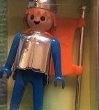 Playmobil - 1714v5-pla - blauer Ritter mit Fahne