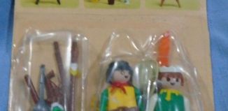 Playmobil - 1732v2-pla - Yellow cowboy & green Indian