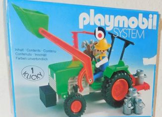 Playmobil - 3500v2 - bis / Green Tractor & Farmer - Detail Playmobil - 3500v2 - bis / Green Tractor & Farmer