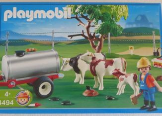 Playmobil - 4494 - Farmer / cow / tank