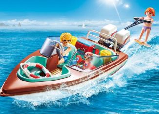 Playmobil - 9428 - Speedboat with wakeboarder and Underwater Motor