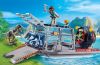 Playmobil - 9433 - Bateau à hélice avec cage à dinosaure