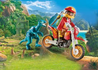 Playmobil - 9431 - Motocross Bike with Raptor