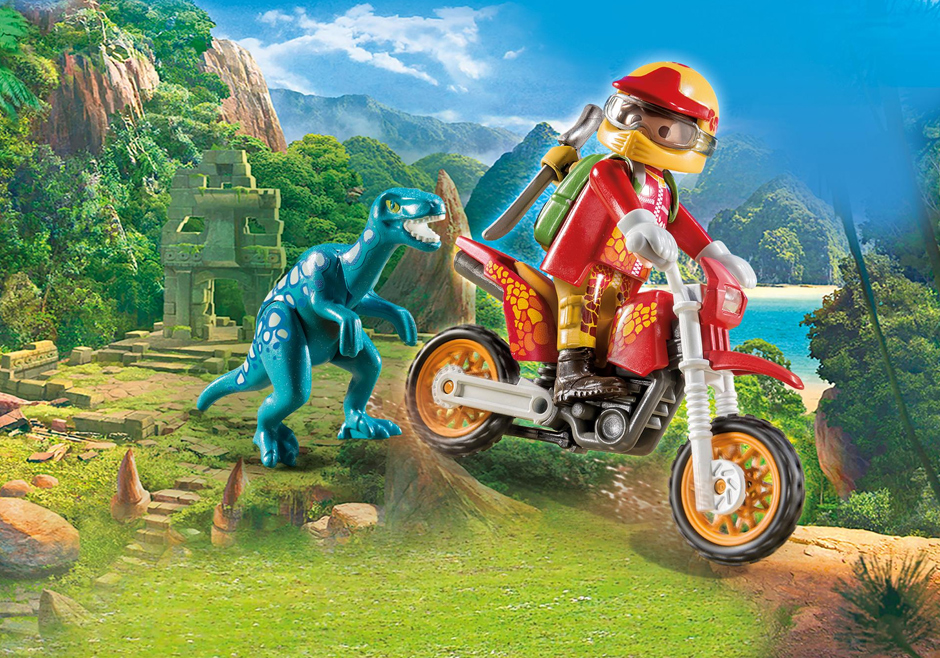 Playmobil 9431 Motorbike with Raptor Toy Set 