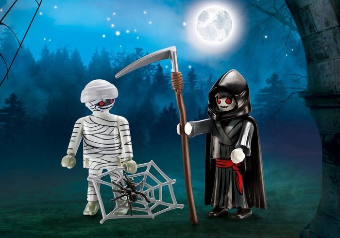 Playmobil 9308 Duo Pack Mummy & Grim Reaper Mumie Sensenmann US selten Neu OVP 